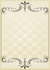 Vertical vintage background for Book cover vector