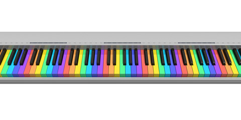 Rainbow synthesizer keyboard