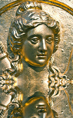 Blason d'Athéna en or avec reflet