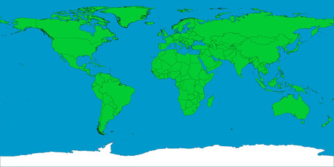 world map with borders