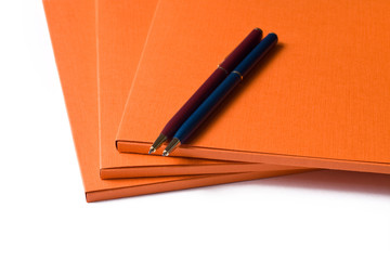 Office-Folder with Pen isolated on the white.