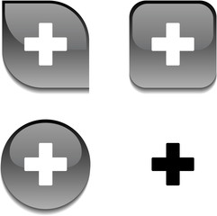 Switzerland glossy button.