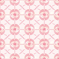 Seamless floral pink background