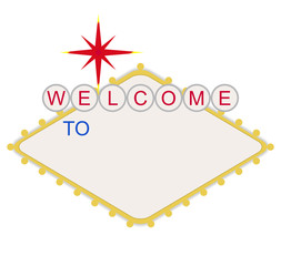 Blank welcome to Las Vegas sign