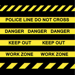 Obraz premium Yellow Caution Tapes
