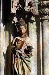 Fototapeta na wymiar Posąg świętego, Stephansdom w Wiedniu