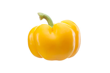 Yellow Paprika on white background