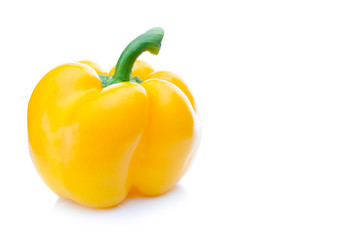 Yellow Paprika on white background