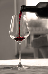 Red wine glass