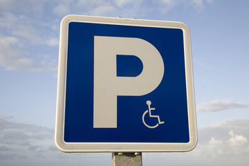 Blue Disabled Parking Sign