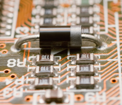 Diode - Computer circuit board with chip set