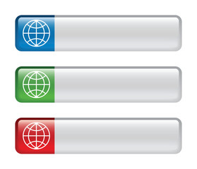 web navigation, web buttons, vector illustration