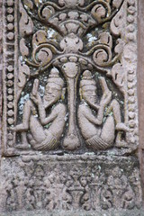 carving on pillar of Prasat Khao Panom Rung, Buriram