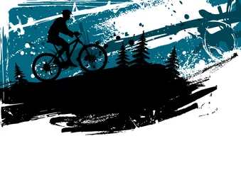 Foto auf Acrylglas Fahrräder Mountain bike abstract background