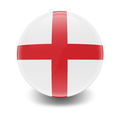 Obraz premium Esfera brillante con bandera Inglaterra