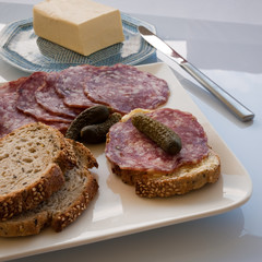 Tartine et saucisson