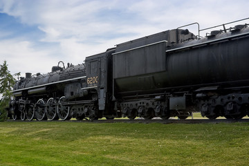 Fototapeta na wymiar Vintage Historic Steam Train Engine