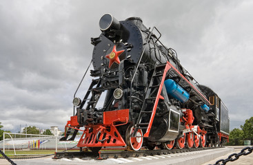 Obraz premium Ancient steam locomotive