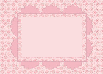A card on pink pattern