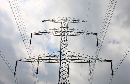 electrical tower and nature