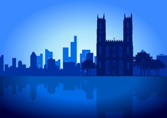 Naklejka premium Montreal Skyline