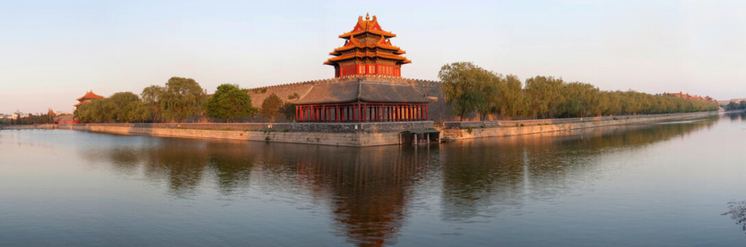 Fototapeta Forbidden city in Beijing viewed from Jinshan Park