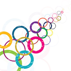 Background with many colored circles