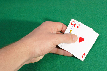 Closeup ofcards hearts