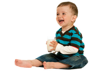 Drinking milk toddler
