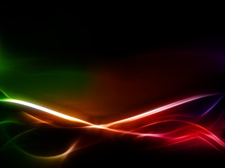 Abstract neon wave background