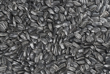 background from black sunflower seeds