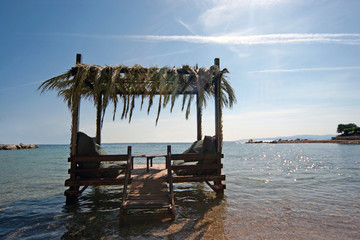 Lounges on the beach