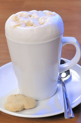 Cup of coffee with foam
