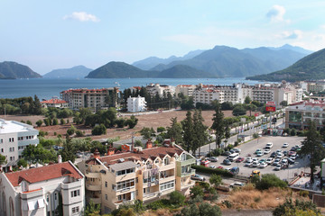 Fototapeta na wymiar The popular resort city of Marmaris in Turkey