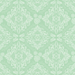 Seamless green floral Pattern