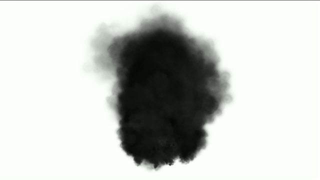 Black smoke float,seamless loop,def