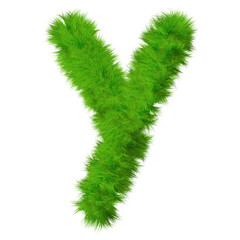 High resolution grass font isolated on white background