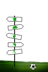 fußballplatz wegweiser