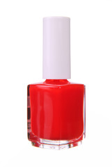 Red nailpolish isolated