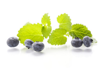 Isolated fresh berries with mint