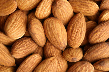 Almonds background