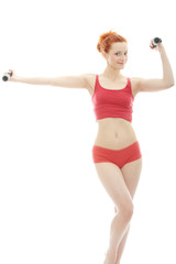 Fototapeta premium Deaf girl exercising