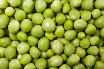 Fresh green peas.