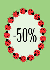 vector ladybirds frame