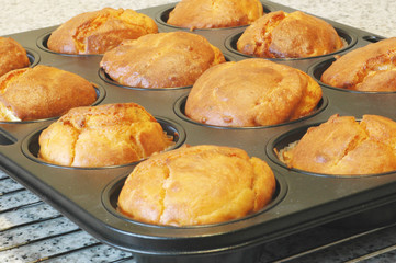 Muffins im Backblech