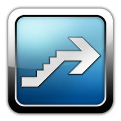 Glossy Square Icon "Upstairs"