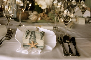 Tischdekoration Hochzeit © fothoss