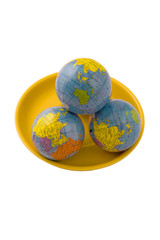 Three globes