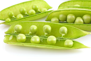 green pea isolated on white