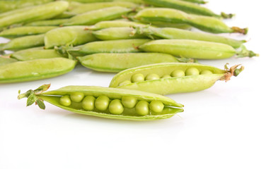 green pea isolated on white